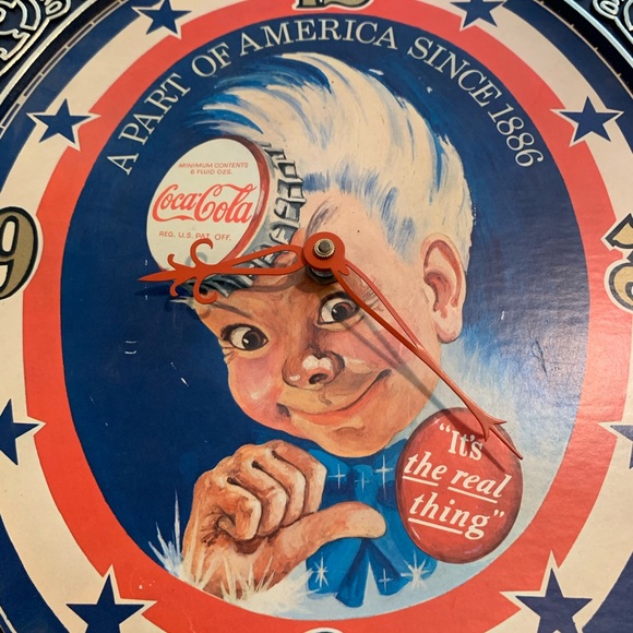 1974 vintage Coca Cola “sprite boy” wall clock